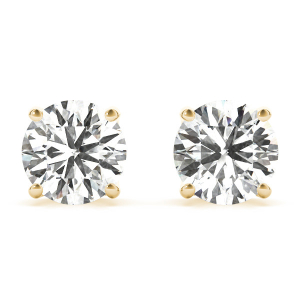 Emeli Lab-Created Diamond Yellow Gold Studs Earrings
