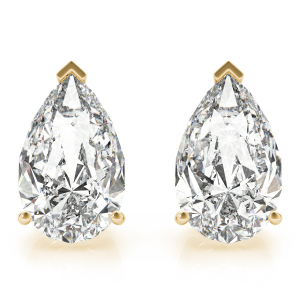 Eda Lab-Created Diamond Yellow Gold Studs Earrings