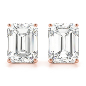 Erina Lab-Created Diamond Rose Gold Studs Earrings