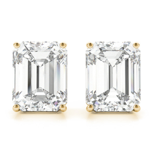Erina Lab-Created Diamond Yellow Gold Studs Earrings
