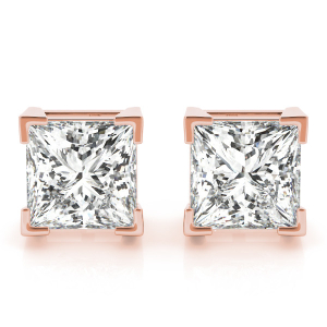  Elize Lab-Created Diamond Rose Gold Studs Earrings
