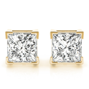  Elize Lab-Created Diamond Yellow Gold Studs Earrings