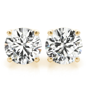 Emira Lab-Created Diamond Yellow Gold Studs Earrings