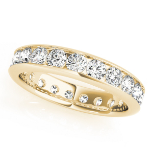 Elyssa Lab-Created Yellow Gold Channel Set Eternity Diamond Ring