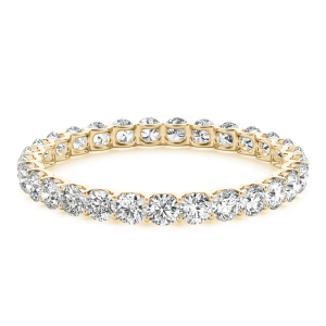 Esmee Natural Yellow Gold 4 Prong Eternity Diamond Ring