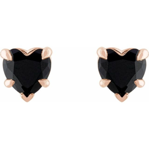 Stajina Black Rose Gold 5 Prong  Studs Diamond Earrings