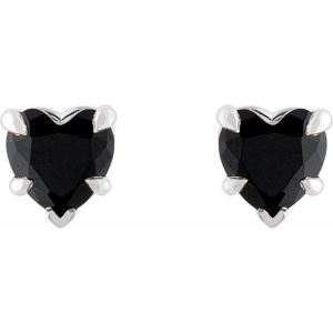 Stajina Black Heart cut 5 Prong  Studs Diamond Earrings