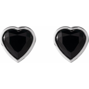 Stefenna Black Platinum Bezel  Studs Diamond Earrings
