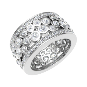 Ebbot 2.00 Carat Lab-Created Round cut Bezel  Diamond Ring