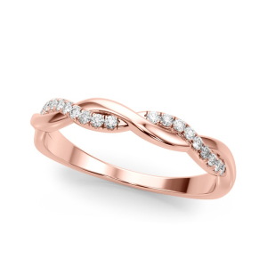 Elvie Lab-Created Rose Gold Prong  Diamond Ring