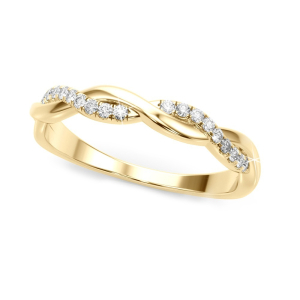 Elvie Lab-Created Yellow Gold Prong  Diamond Ring