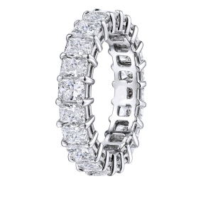 2.00 - 7.00 Carat Radiant Cut Diamond Full Eternity Ring with Claw Set
