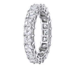 1.50 - 6.00 Carat Asscher Cut Diamond Full Eternity Ring with Claw Set