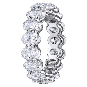 1.75 - 12.00 Carat Oval Cut Diamond Full Eternity Ring with Claw Set