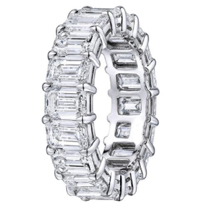 Emmalie 1.75 - 15.00 Carat Lab-Created Emerald cut 4 Prong  Diamond Ring