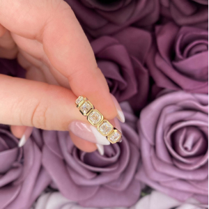 Eloriah Lab-Created Bezel  Diamond Ring