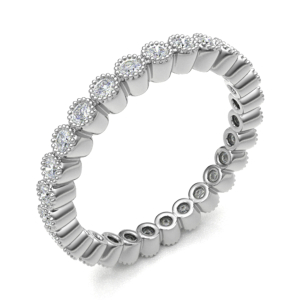 Emberlynn Lab-Created Platinum Bezel  Diamond Ring