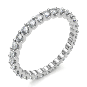 0.60 - 3.00 Carat Round Diamond Full Eternity Ring with Shared Claw Set