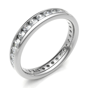 0.50 - 3.00 Carat Round Diamond Full Eternity Ring with Channel Set