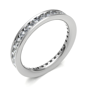 0.50 - 2.00 Carat Round Diamond Full Eternity Ring with Channel Set