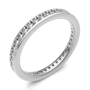 0.50 - 2.50 Carat Round Diamond Full Eternity Ring with Grain Set