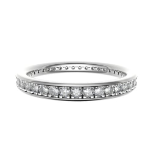 0.50 - 2.50 Carat Round Diamond Full Eternity Ring with Grain Set