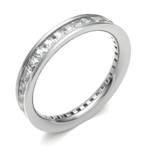 Eadgyfu Lab-Created Channel Set  Diamond Ring