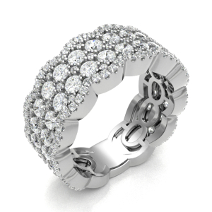 Enerstina 3.00 Carat Natural Round cut Prong  Diamond Ring