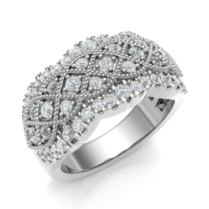Eathelyn Lab-Created Platinum Prong  Diamond Ring