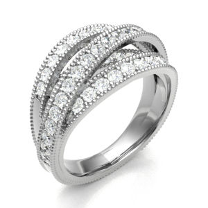 Eadwynn Lab-Created Rose Gold Prong  Diamond Ring