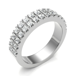 Eluiua 0.75 Carat Natural Round cut Prong  Diamond Ring
