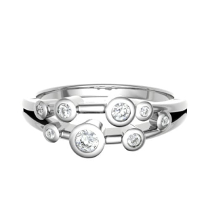 Estell Natural Rose Gold Bezel  Diamond Ring