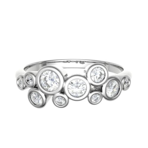 Elorie 0.45 Carat Natural Round cut Bezel  Diamond Ring