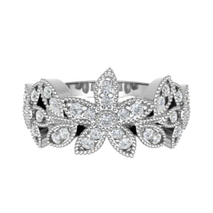 Evalene 0.40 Carat Lab-Created Round cut Prong  Diamond Ring