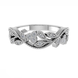 Elyzabeth 0.10 Carat Lab-Created Round cut Prong  Diamond Ring