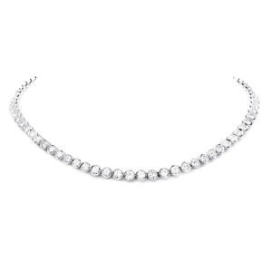 4.75 Carat Natural And Lab Created Round Diamond Tennis Necklace