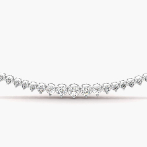 4.01 Carat Natural And Lab Created Prong Setting Diamond Necklace