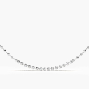Tatriss 2.80 Carat Natural Round cut Illusion Set  Diamond Necklace