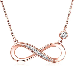 Virani Lab-Created Diamond Rose Gold Pave Set Chain Necklace