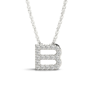 Tyler Natural Prong Set Diamond Initial Necklace