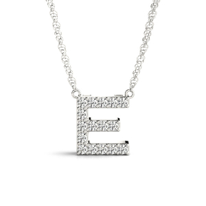 Ryan Natural Prong Set Diamond Initial Necklace