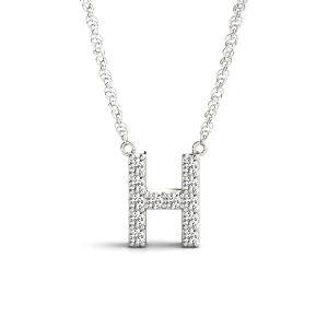 Felix Natural Prong Set Diamond Initial Necklace