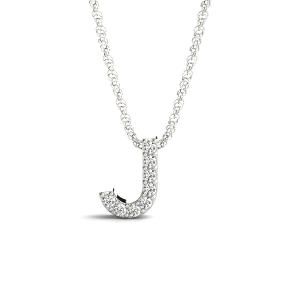 Reece Natural Prong Set Diamond Initial Necklace