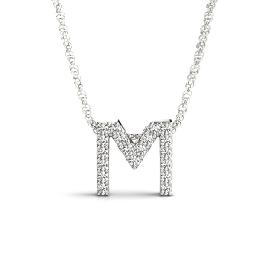 Jamie Natural Prong Set Diamond Initial Necklace