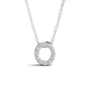 Dominic Natural Prong Set Diamond Initial Necklace