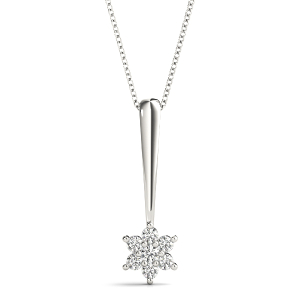 Dallas Lab-Created Diamond Round cut Prong Set Designer Pendant Necklace