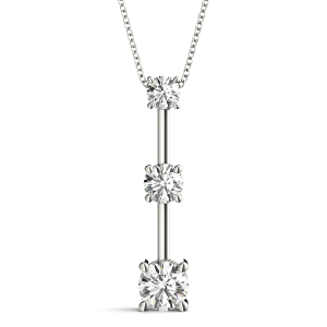 Jaxson Lab-Created Diamond Round cut Prong Set Designer Pendant Necklace
