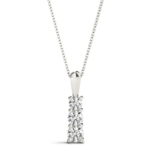 Stanley Lab-Created Diamond Round cut Prong Set Designer Pendant Necklace