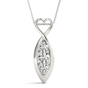 Enzo Lab-Created Diamond Round cut Bezel Set  Designer Pendant Necklace