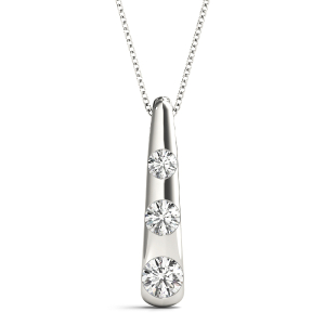 Oliver Lab-Created Diamond Round cut Designer Pendant Necklace